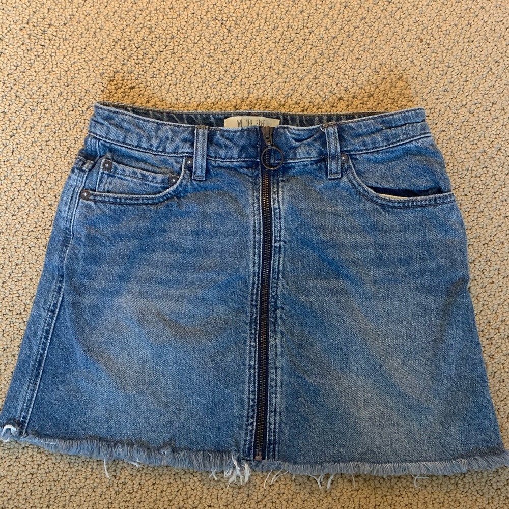 Free People Jean Skirt